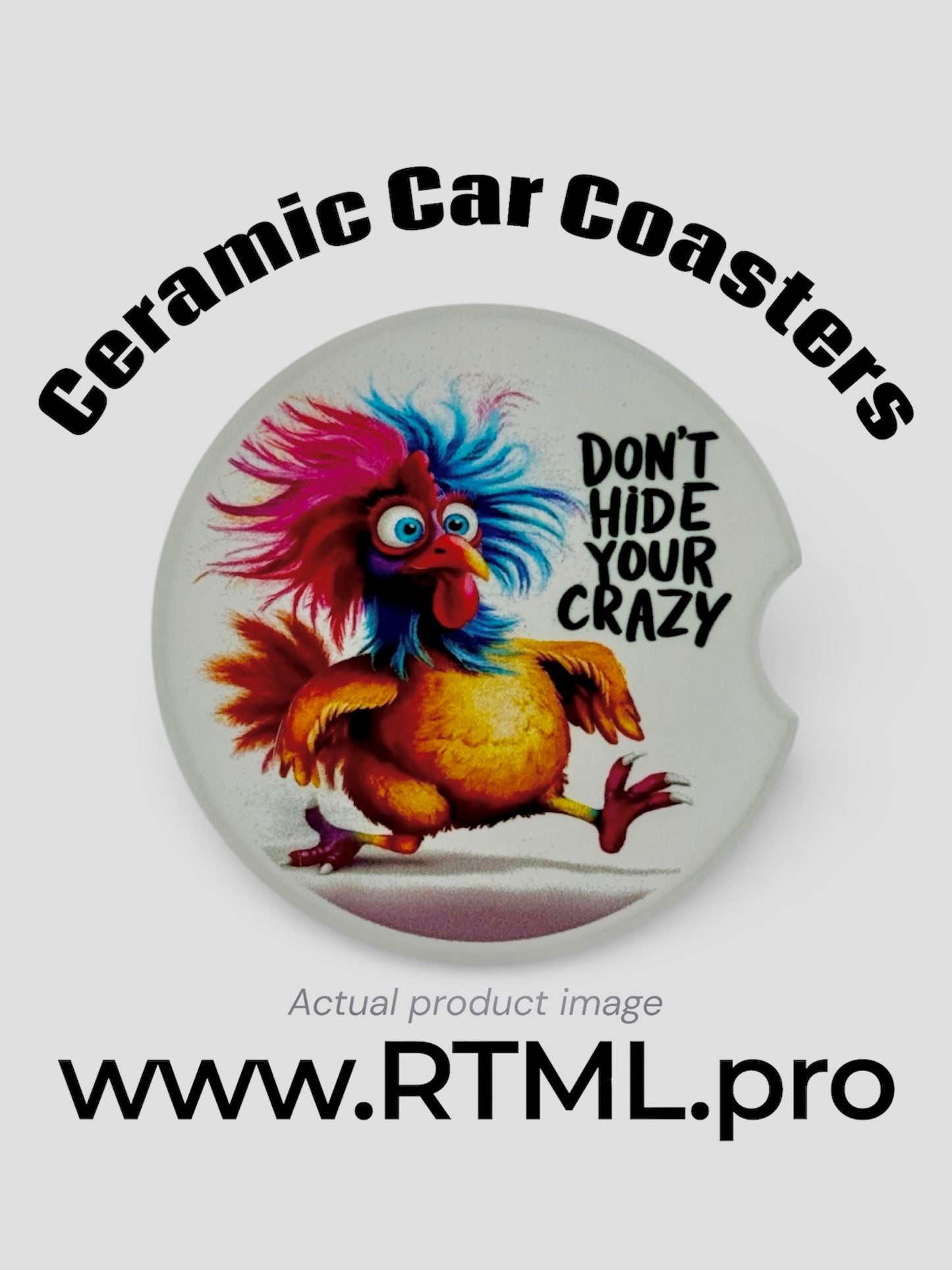 Birds Crazy - Ceramic Car Coaster