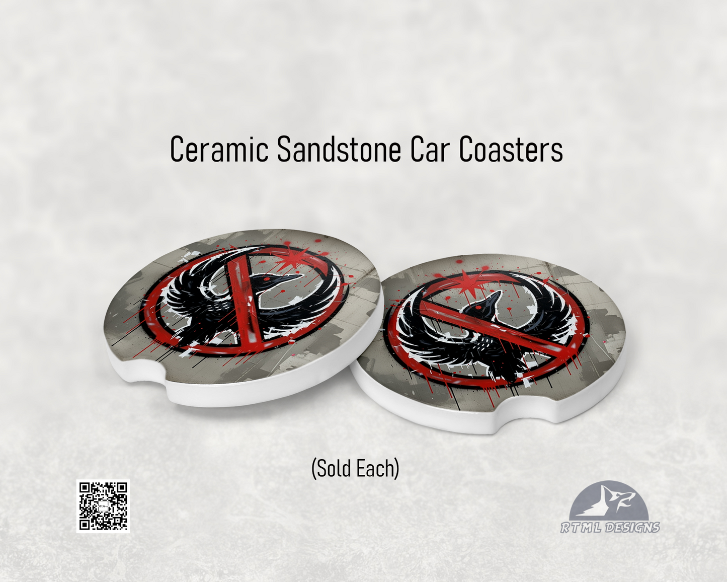 End the Loony Resistance: Back ICE - Ceramic Car Coaster