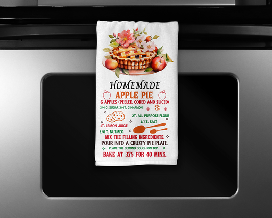 Recipe - Apple Pie (16x24”) Kitchen Towel