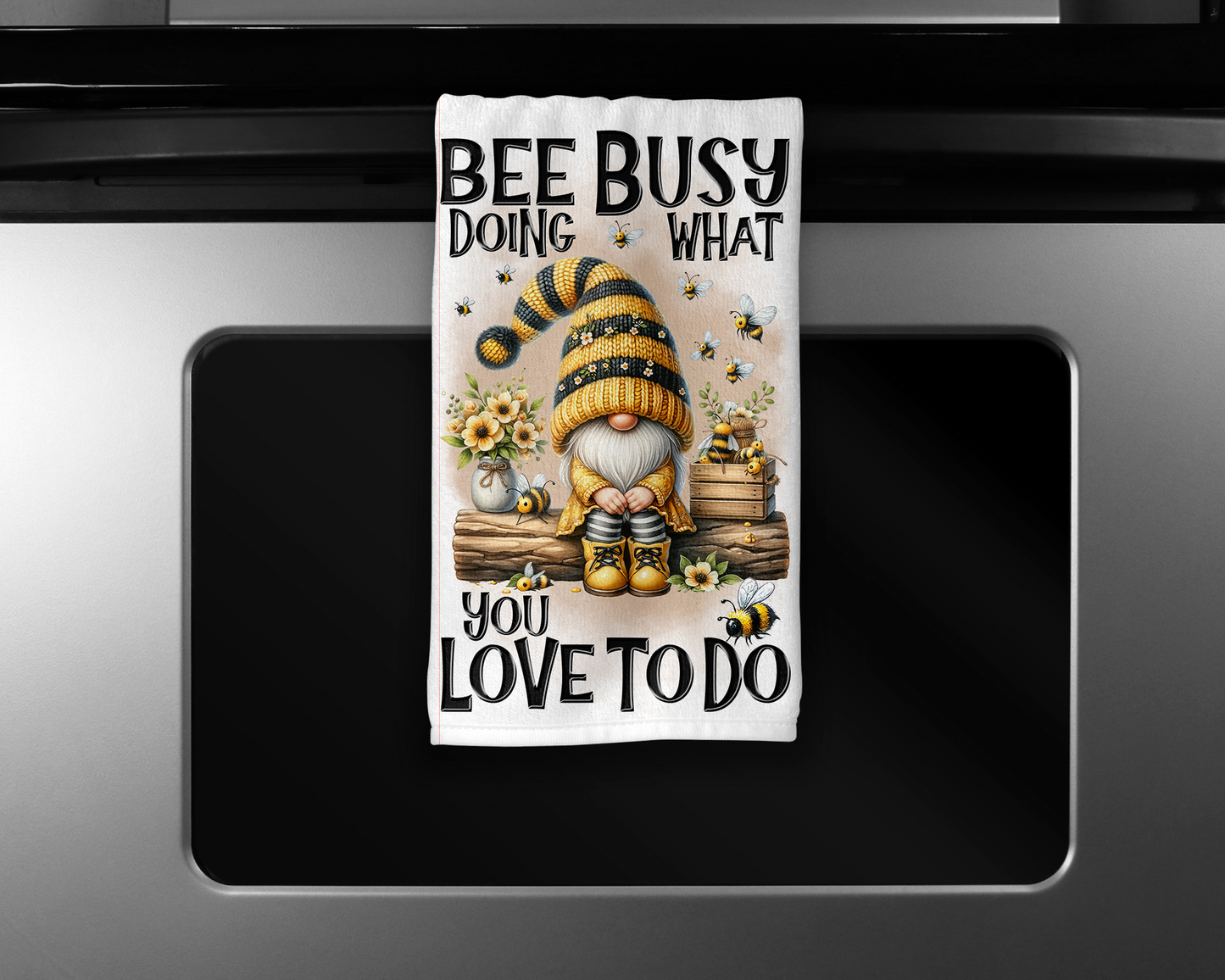 Gnome - Bee Busy (16x24”) Kitchen Towel