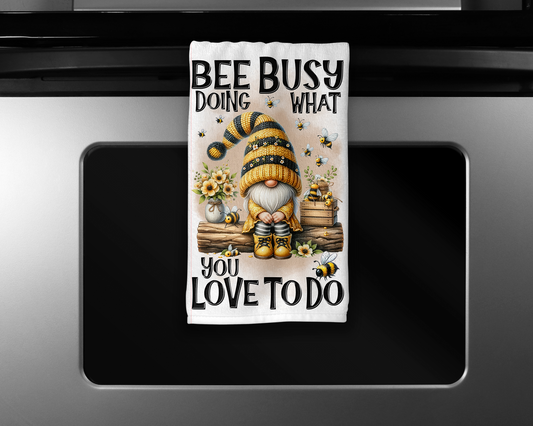 Gnome - Bee Busy (16x24”) Kitchen Towel