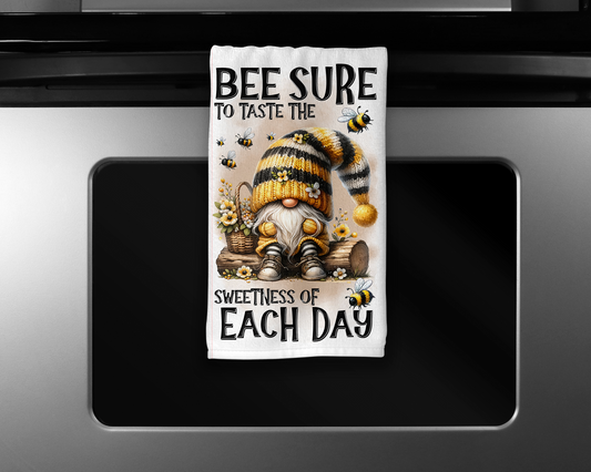 Gnome - Bee Sure (16x24”) Kitchen Towel