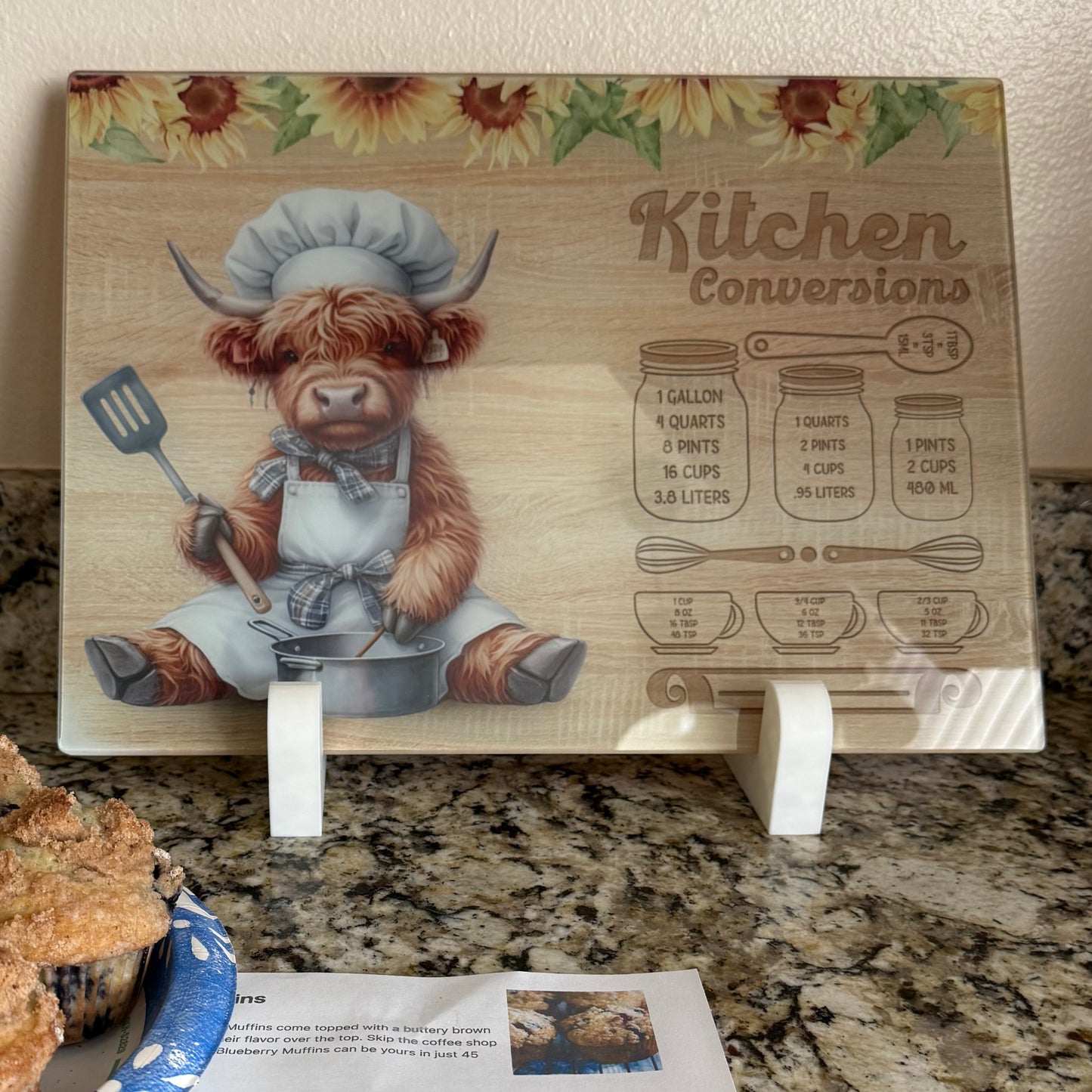 Highland Cow Sublimated Glass Board | Personalized Name Serving Tray & Trivet | 12x15 Kitchen Decor Gift (FREE SHIPPING)