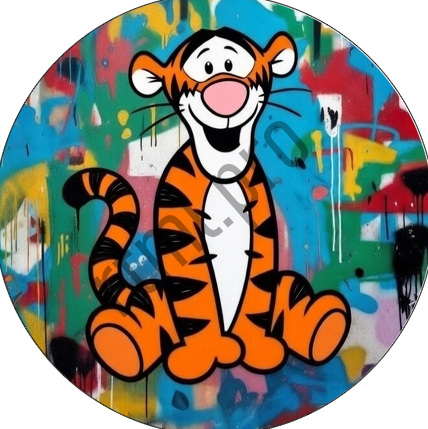 Tigger Graffiti - Ceramic Car Coaster
