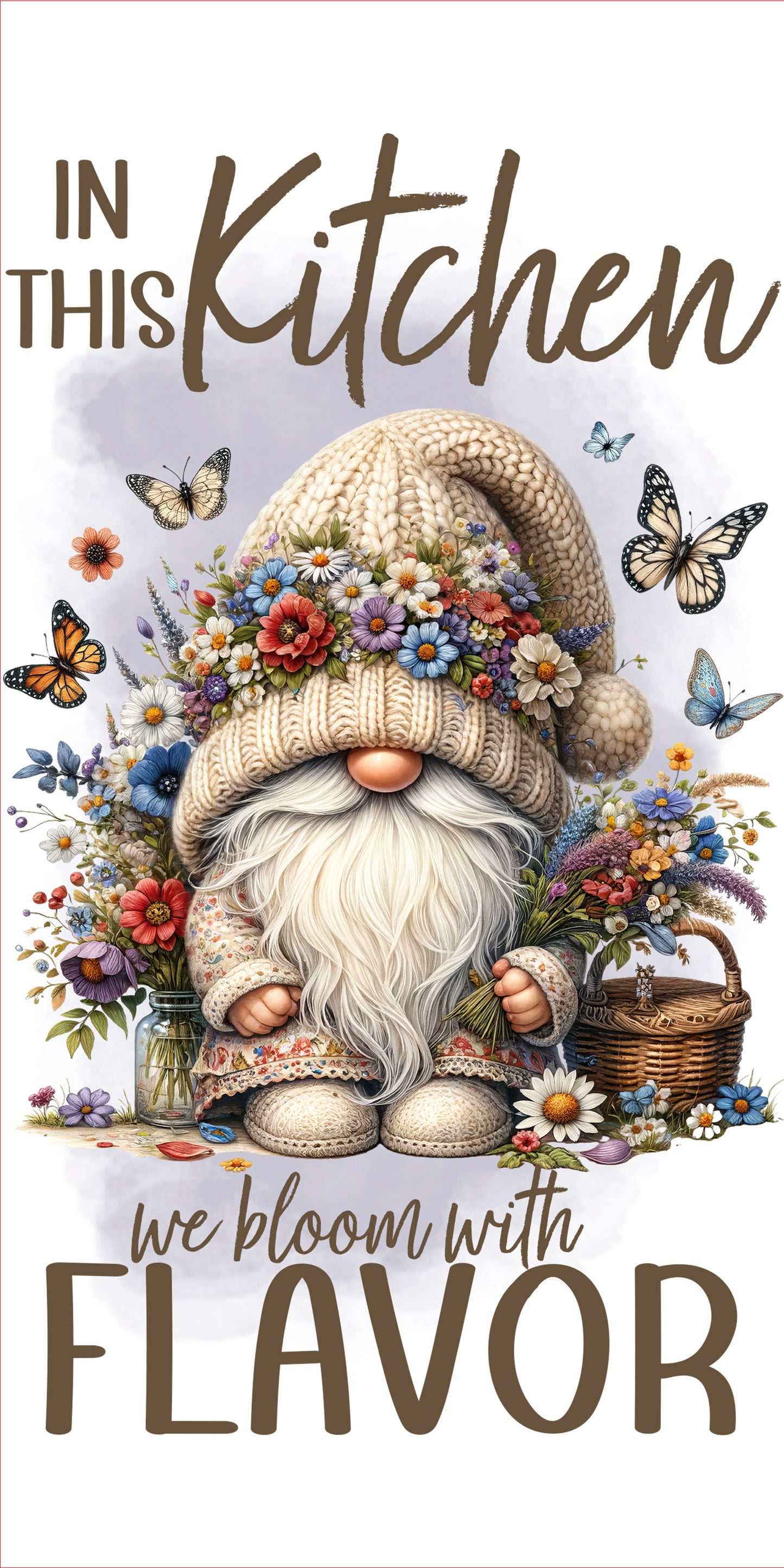 Gnome - Bloom with Flavor (16x24”) Kitchen Towel