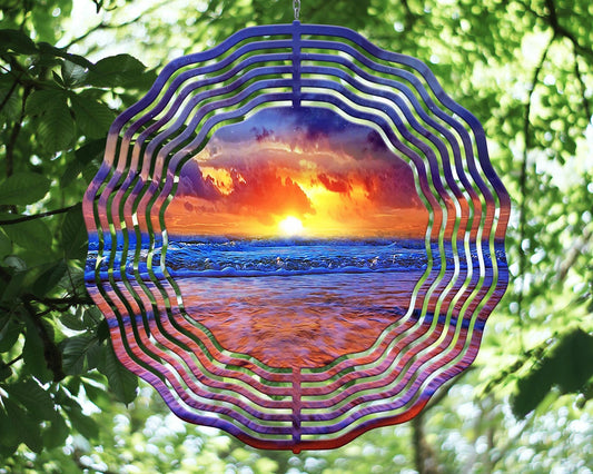 Metal Wind Spinners – Color Sunset Beach