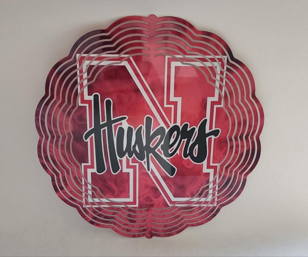 Metal Wind Spinners – Nebraska Huskers
