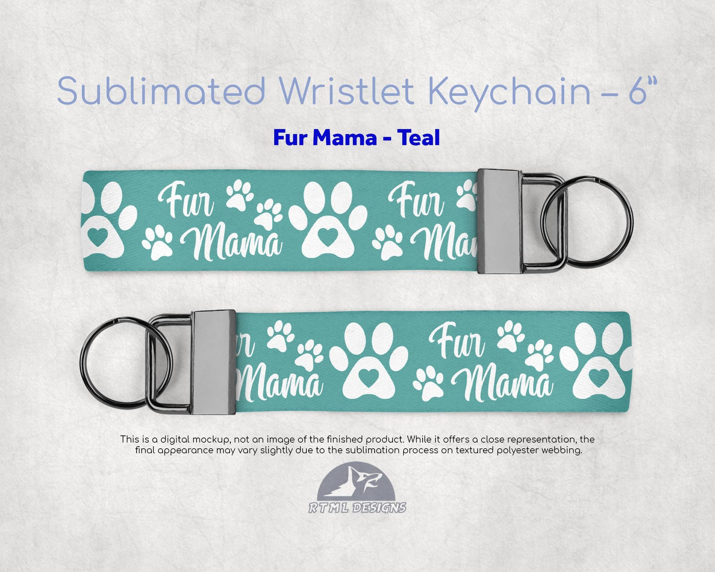 Fur Mama - Key Fob 6" Wristlet Keychain