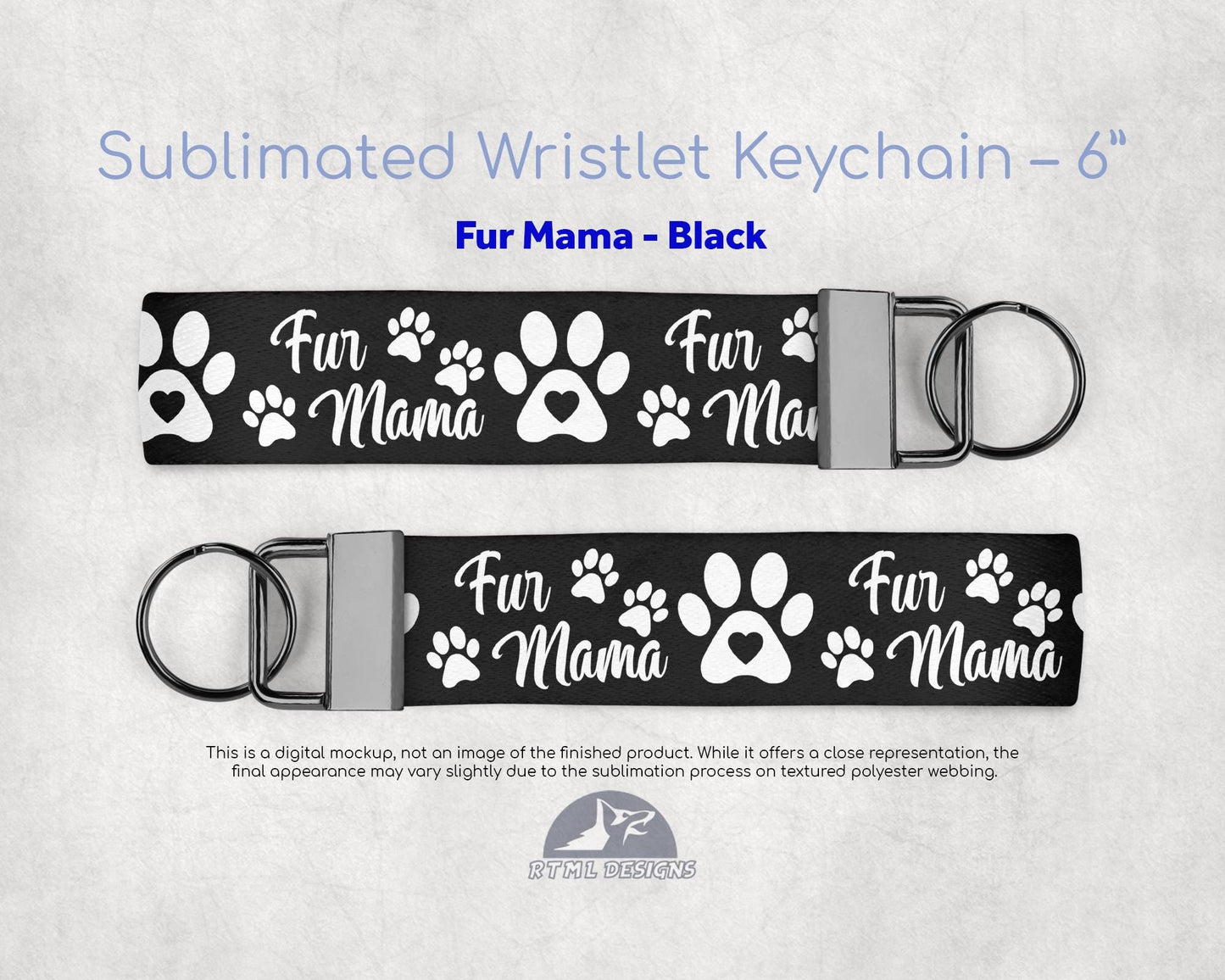 Fur Mama - Key Fob 6" Wristlet Keychain