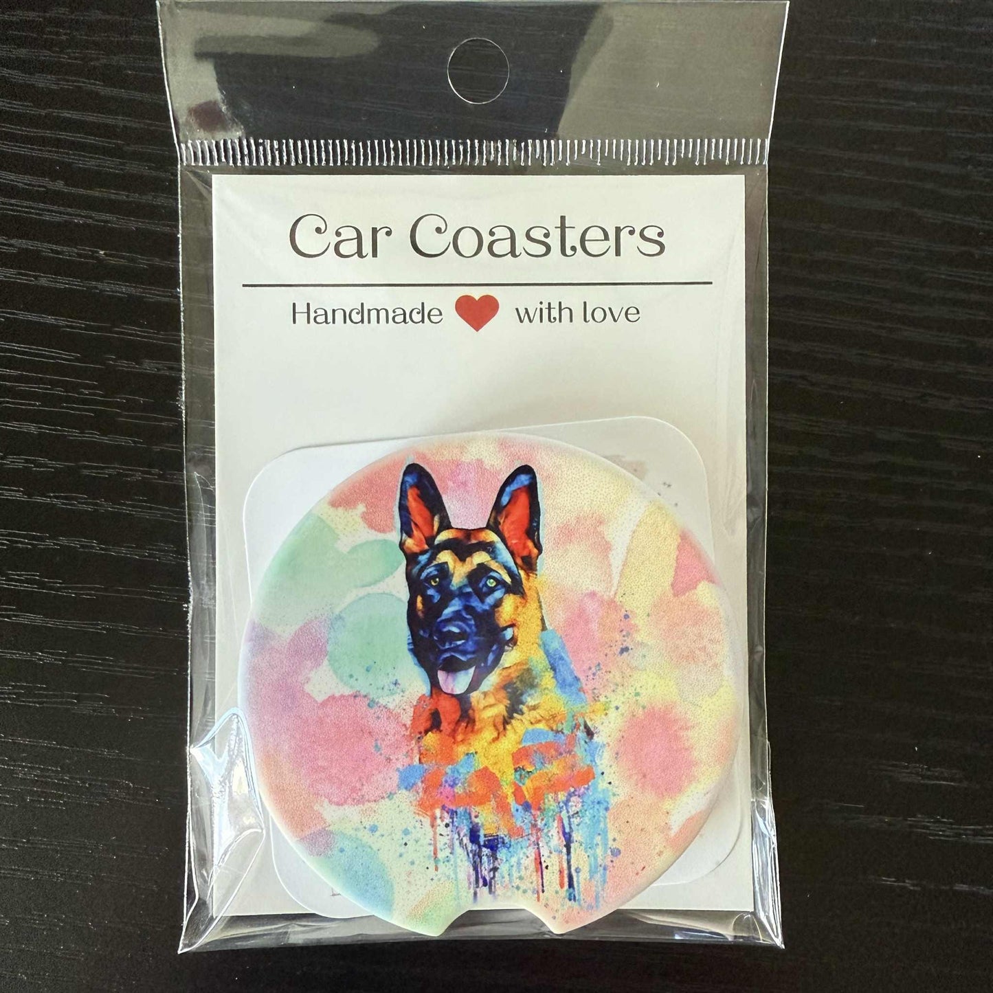 German Shepherd - Ceramic Car Coaster