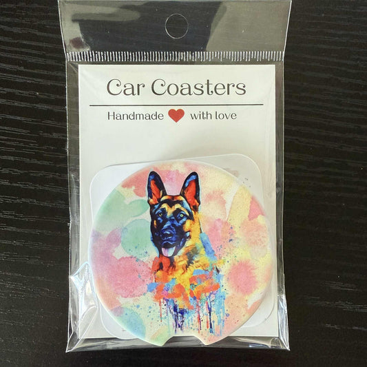 German Shepherd - Ceramic Car Coaster