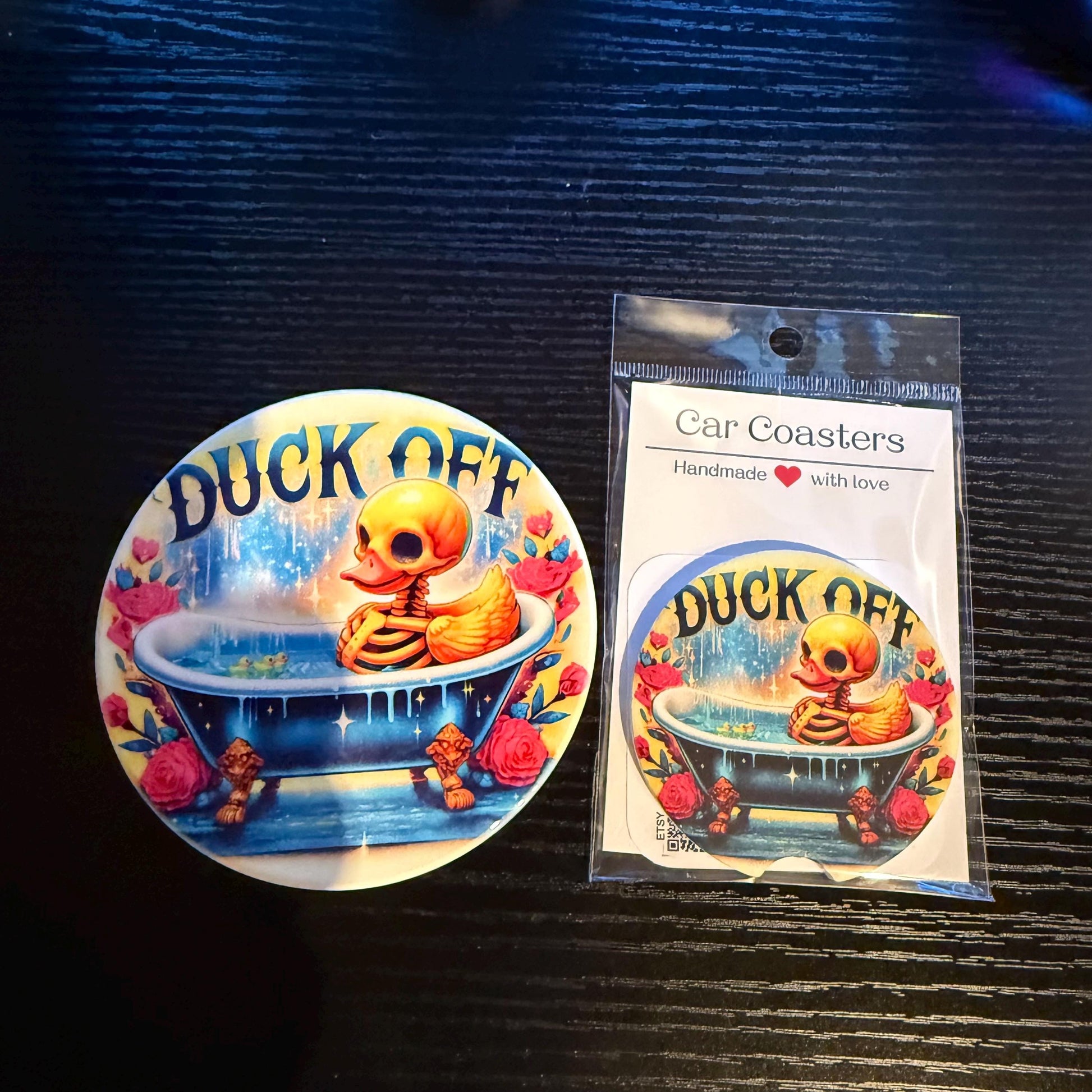 Duck Off - Ceramic Car Coaster