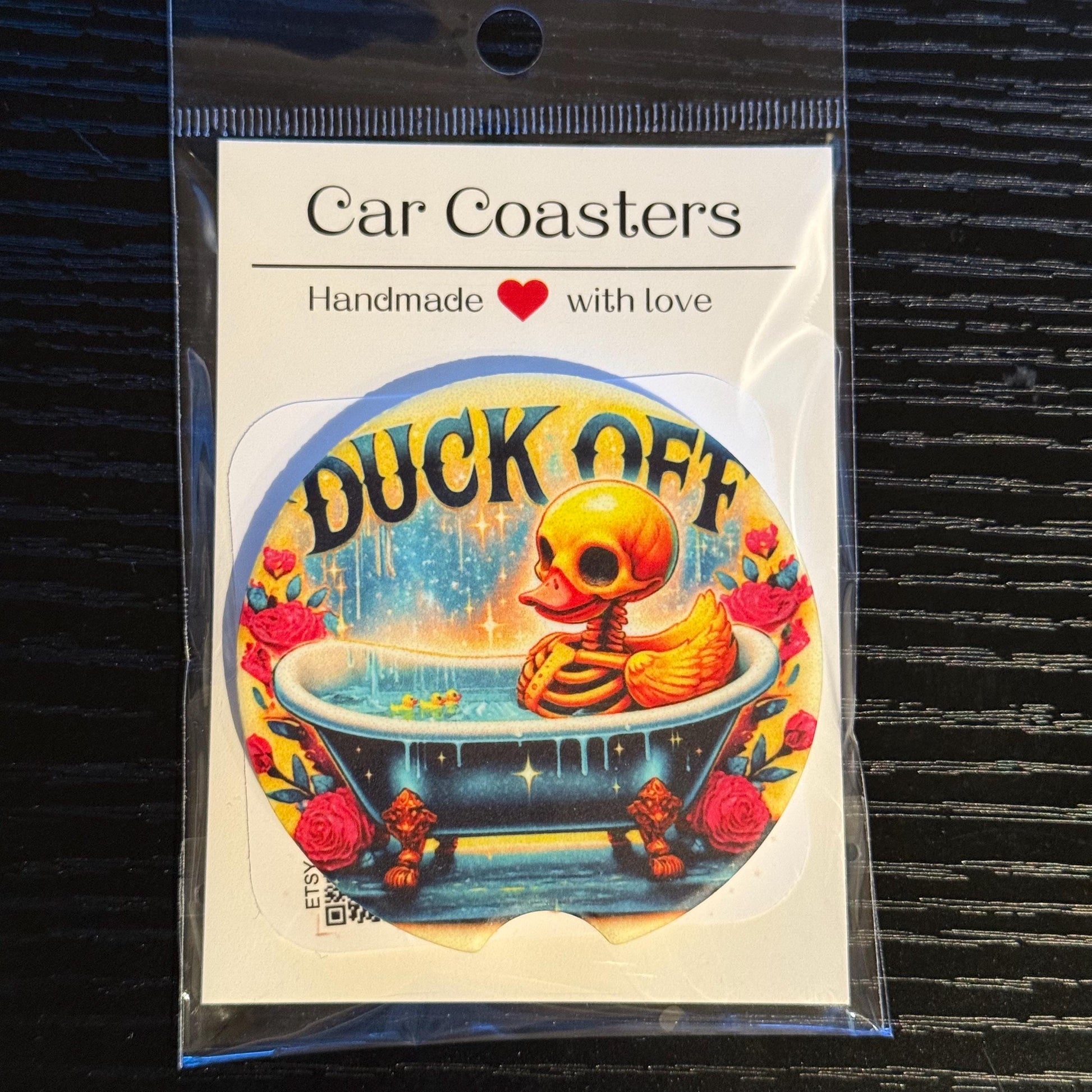 Duck Off - Ceramic Car Coaster