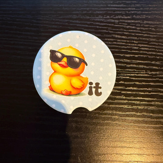 Duck It - Ceramic Car Coaster