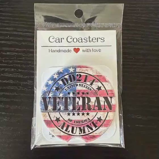 Veteran (DD-214) - Ceramic Car Coaster