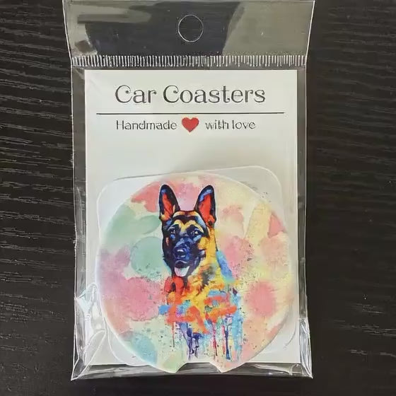 German Shepherd  - Ceramic Car Coaster