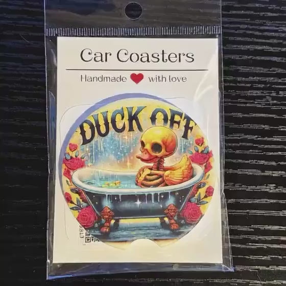 Duck Off  - Ceramic Car Coaster