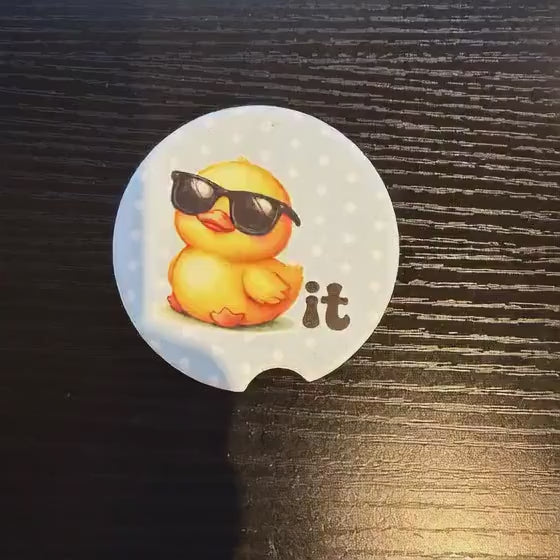 Duck It - Ceramic Car Coaster