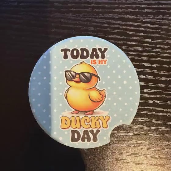 Ducky Day - Ceramic Car Coaster