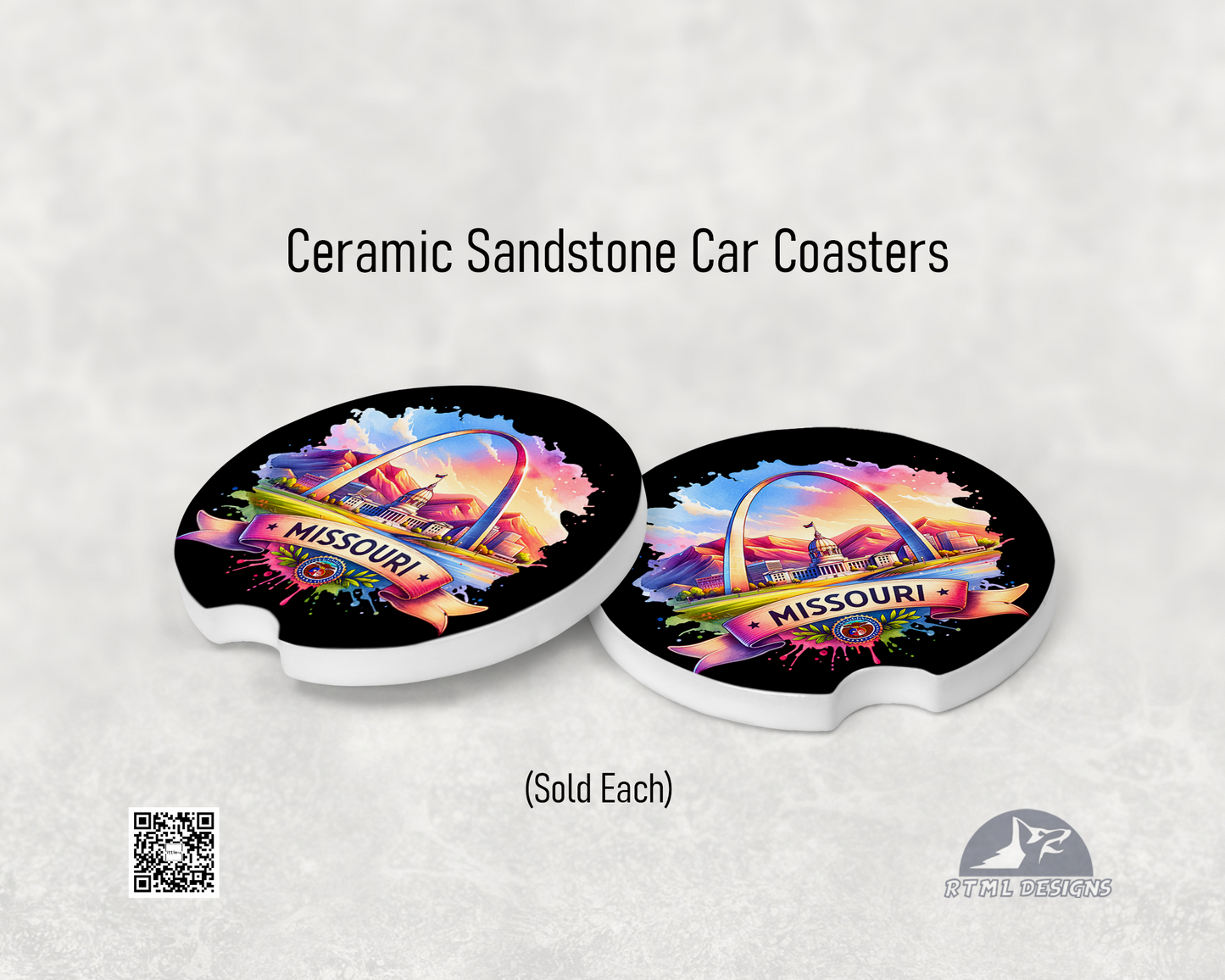 States: Missouri - Ceramic Car Coaster
