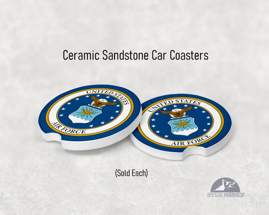 Military - AIR FORCE - Ceramic Car Coaster