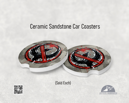 End the Loony Resistance: Back ICE - Ceramic Car Coaster
