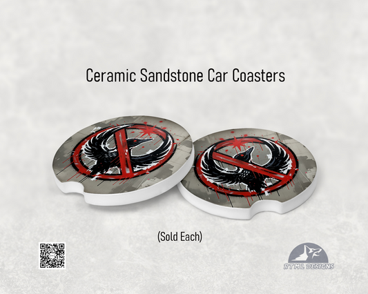End the Loony Resistance: Back ICE - Ceramic Car Coaster