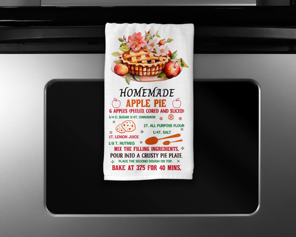 Recipe - Apple Pie (16x24”) Kitchen Towel