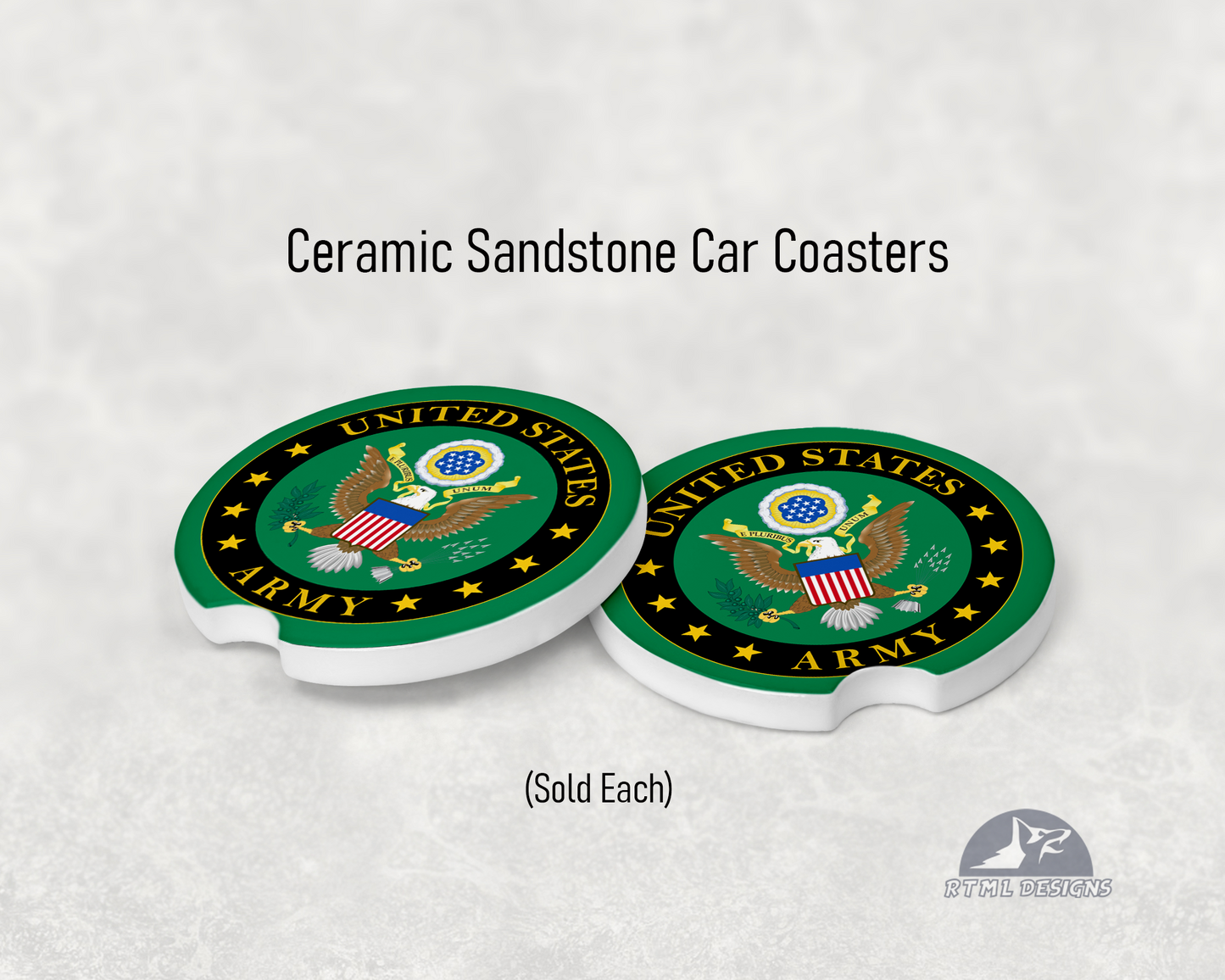 Military - ARMY - Ceramic Car Coaster