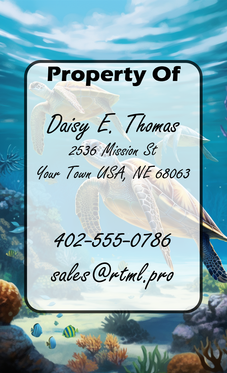 Sea Turtles - Metal Luggage Tags