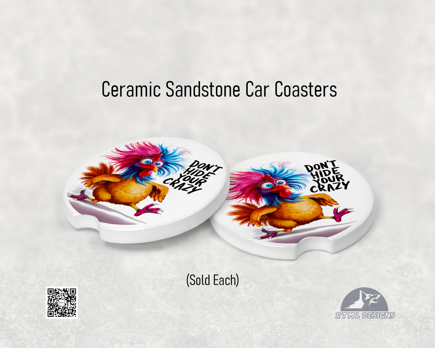 Birds Crazy - Ceramic Car Coaster