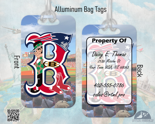 Boston Sports - Metal Luggage Tags