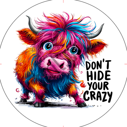 Cow - Crazy - Ceramic Car Coaster