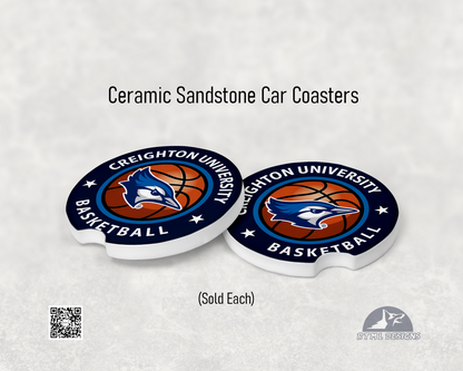 Creighton Basketball - Ceramic Car Coaster | Officially Licensed Collegiate Product | Creighton University (Single Pack)