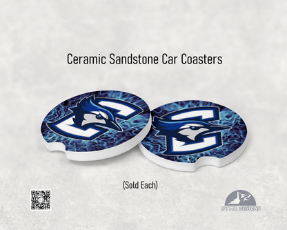 Creighton #2 - Ceramic Car Coaster | Officially Licensed Collegiate Product | Creighton University (Single Pack)