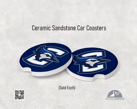 Creighton #1 - Ceramic Car Coaster | Officially Licensed Collegiate Product | Creighton University (Single Pack)