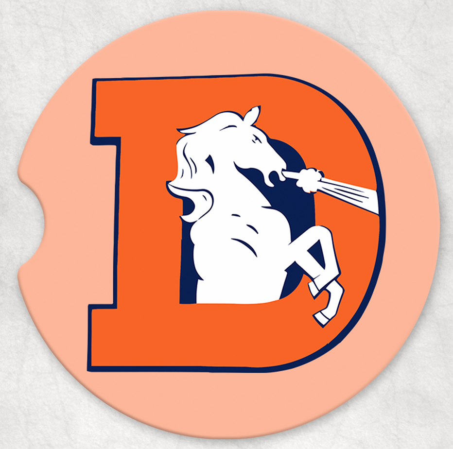 Denver Broncos - Ceramic Car Coaster