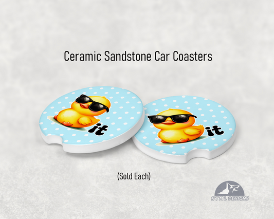 Duck It - Ceramic Car Coaster