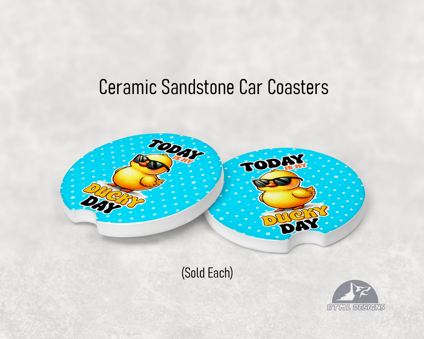 Ducky Day - Ceramic Car Coaster