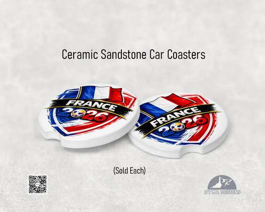 France | World Cup 2026 - Ceramic Car Coaster