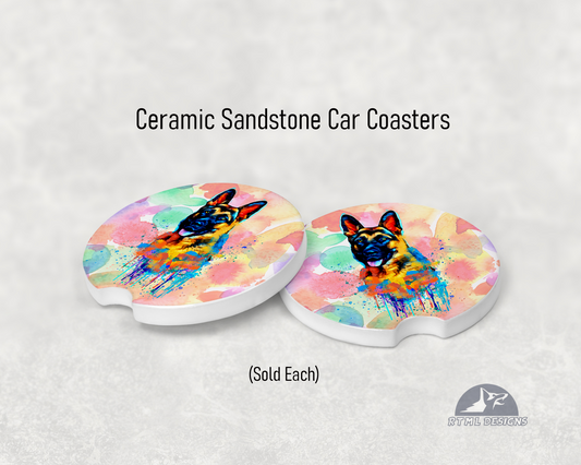 German Shepherd  - Ceramic Car Coaster
