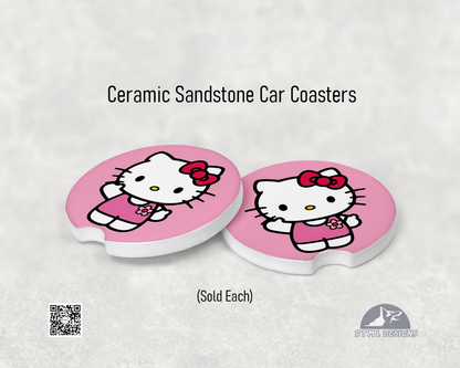 Hello Kitty #2 - Ceramic Car Coaster (Single Pack)