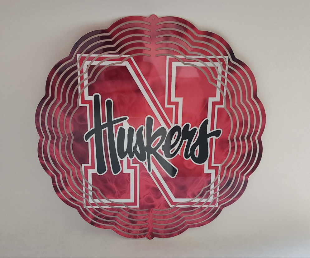 Metal Wind Spinners – Nebraska Huskers