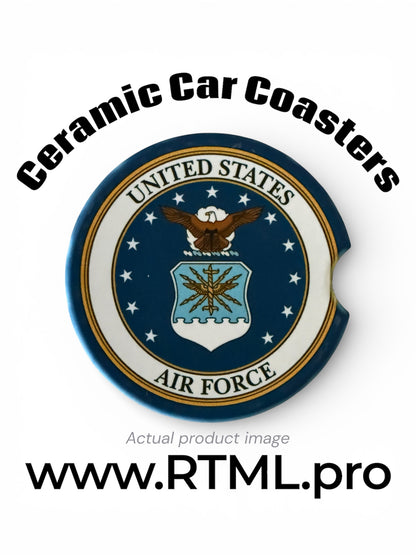 Military - AIR FORCE - Ceramic Car Coaster