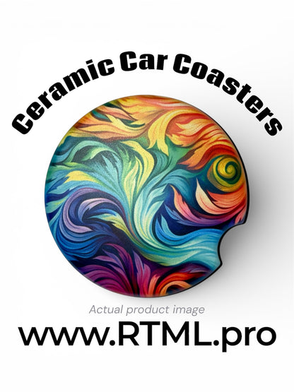 Colorful - Ceramic Car Coaster