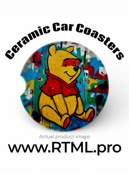 Pooh Graffiti - Ceramic Car Coaster