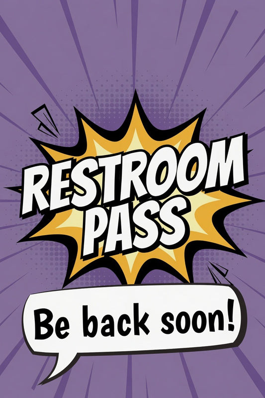 Personalized Restroom Pass | Aluminum Teacher Classroom Pass | Durable Wipeable Metal Pass