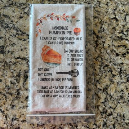 Recipe - Pumpkin Pie (16x24”) Kitchen Towel