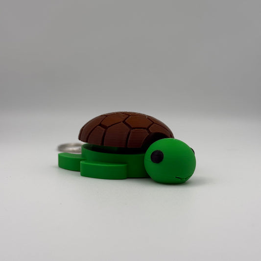 Turtle Buddy Fidget Clicker Keychain — 3D Printed