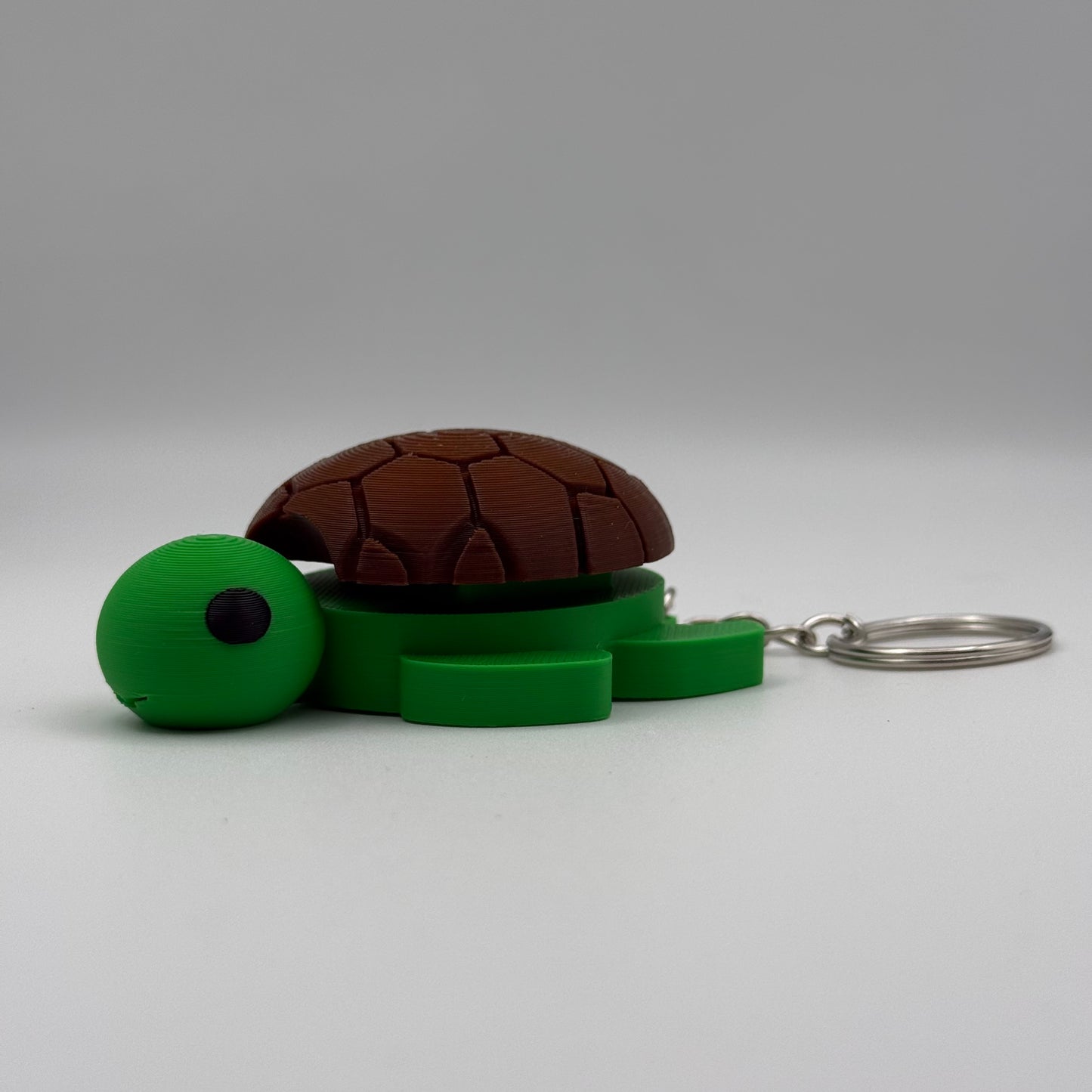 Turtle Buddy Fidget Clicker Keychain — 3D Printed